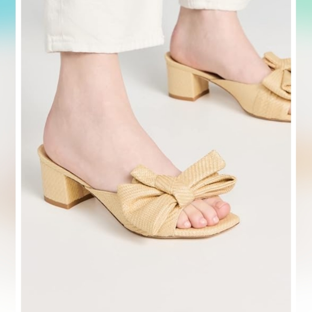 Stuart Weitzman Women's Loveknot 50mm Block Slides